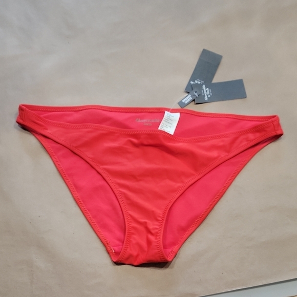 Abercrombie & Fitch Size L Red Low Rise Bikini Bottom NEW with Tag - Picture 1 of 10